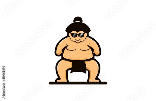 Illustration Logo Sumo Modern Vector