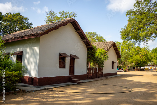 Fotografie Gandhi Aashram - home of Mahatma Gandhi, he used to run operations of freedom from Gandhi Aashram (ahmedabad) financial city of Gujarat