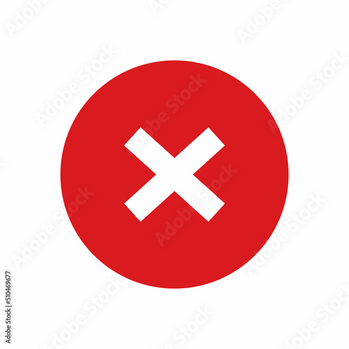 Set of prohibited simple red sign icon	