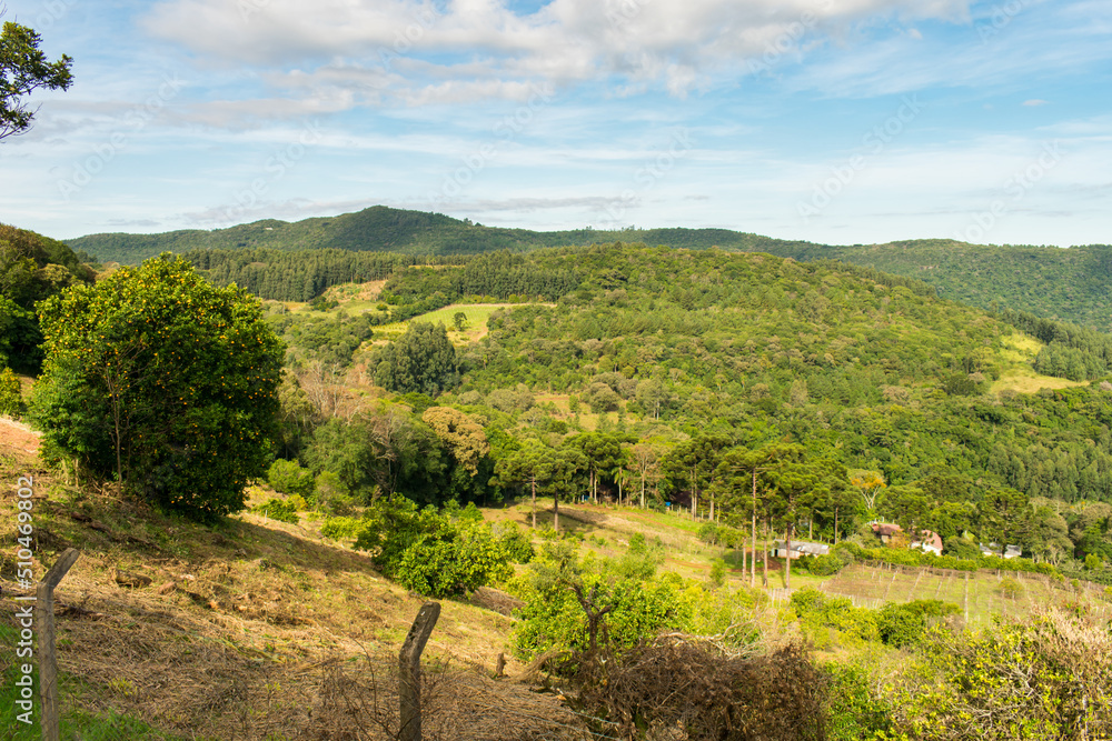 A view of the countryside (Carapina region) in Sao Francisco de Paula, Brazil