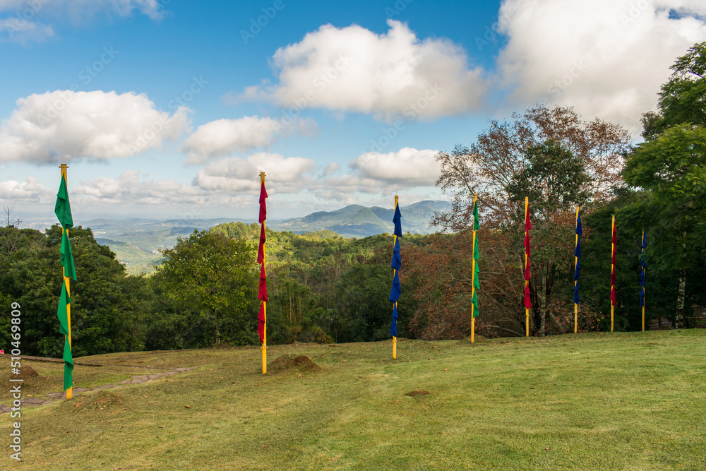 Landscape view from the Khadro Ling Buddhist Temple in Tres Coroas, Brazil