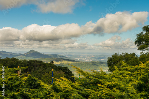 Landscape view from the Khadro Ling Buddhist Temple in Tres Coroas, Brazil photo