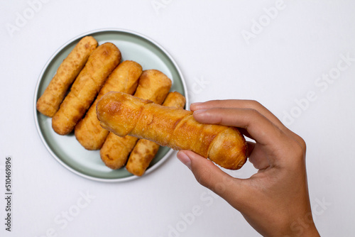 TEQUEÑOS WITH  GUASACACA (VENEZUELAN CHEESE STICKS ) photo