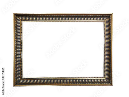 Vintage decorative frame for a picture or photo on a pure white background