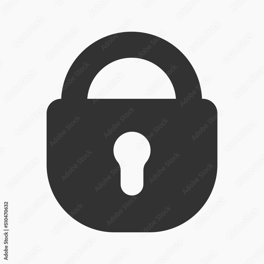 padlock simple shape icon vector flat illustration padlock simple shape icon vector flat illustration