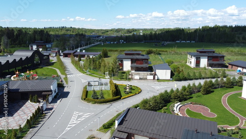 Aerial photography of an expensive country house