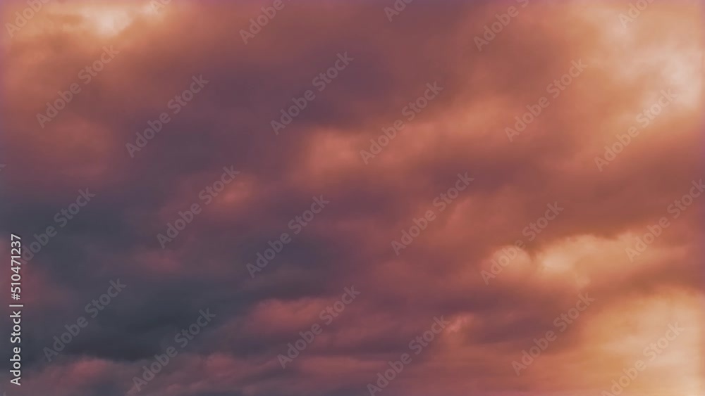 Beautiful romantic red evening sundown clouds background - loop video Beautiful romantic red evening sundown clouds background - loop video