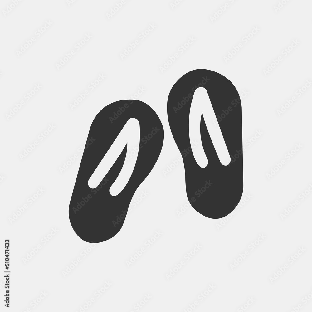 Flip_flop vector icon illustration sign Flip_flop vector icon illustration sign