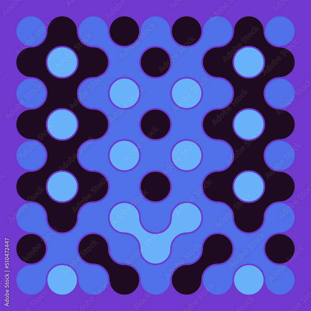 Multicolor truchet tiling connections illustration Multicolor truchet tiling connections illustration