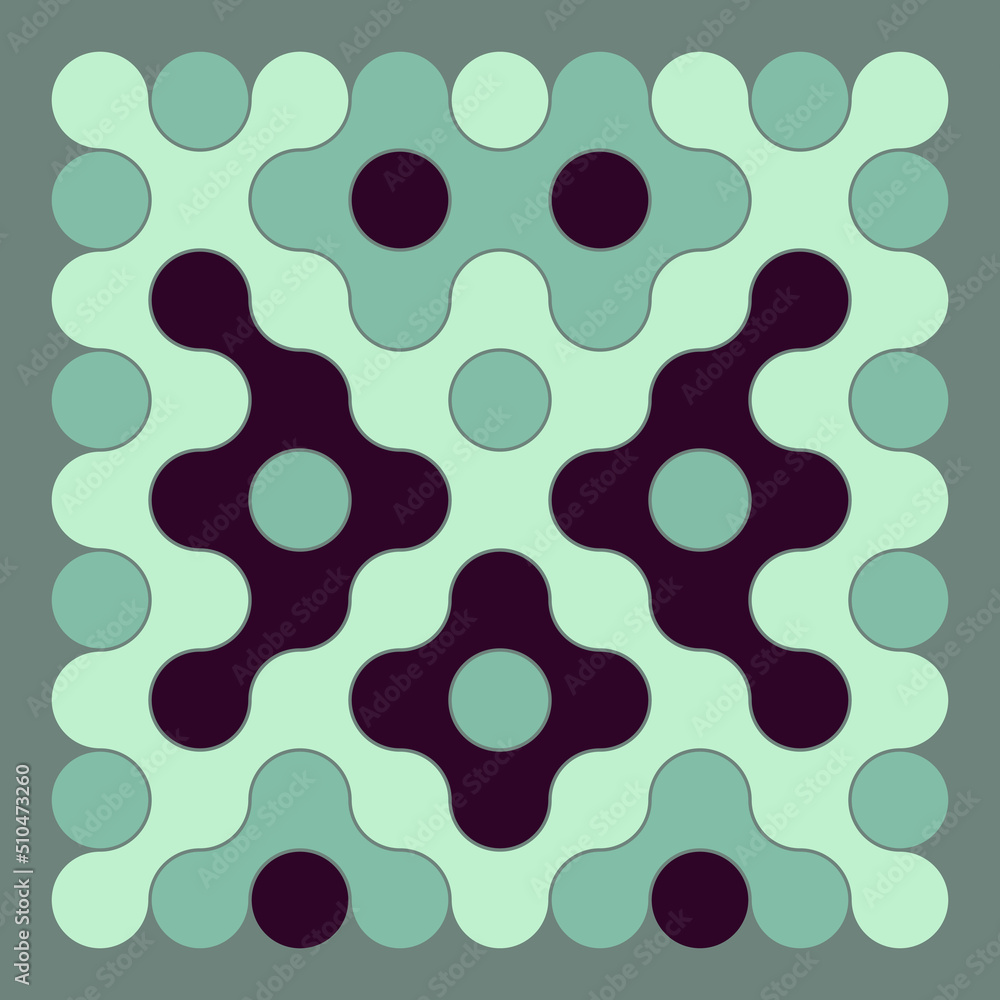 Multicolor truchet tiling connections illustration Multicolor truchet tiling connections illustration