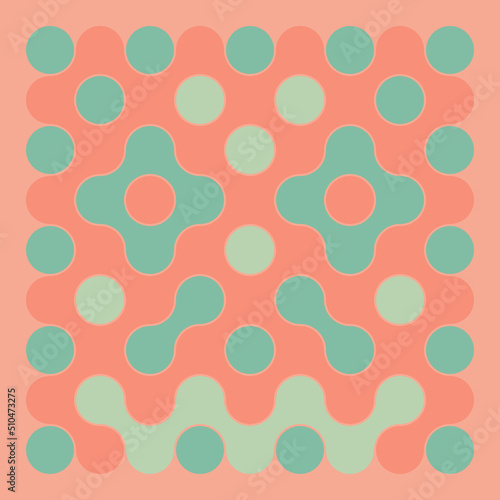 Multicolor truchet tiling connections illustration