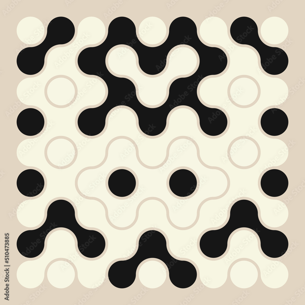 Multicolor truchet tiling connections illustration Multicolor truchet tiling connections illustration