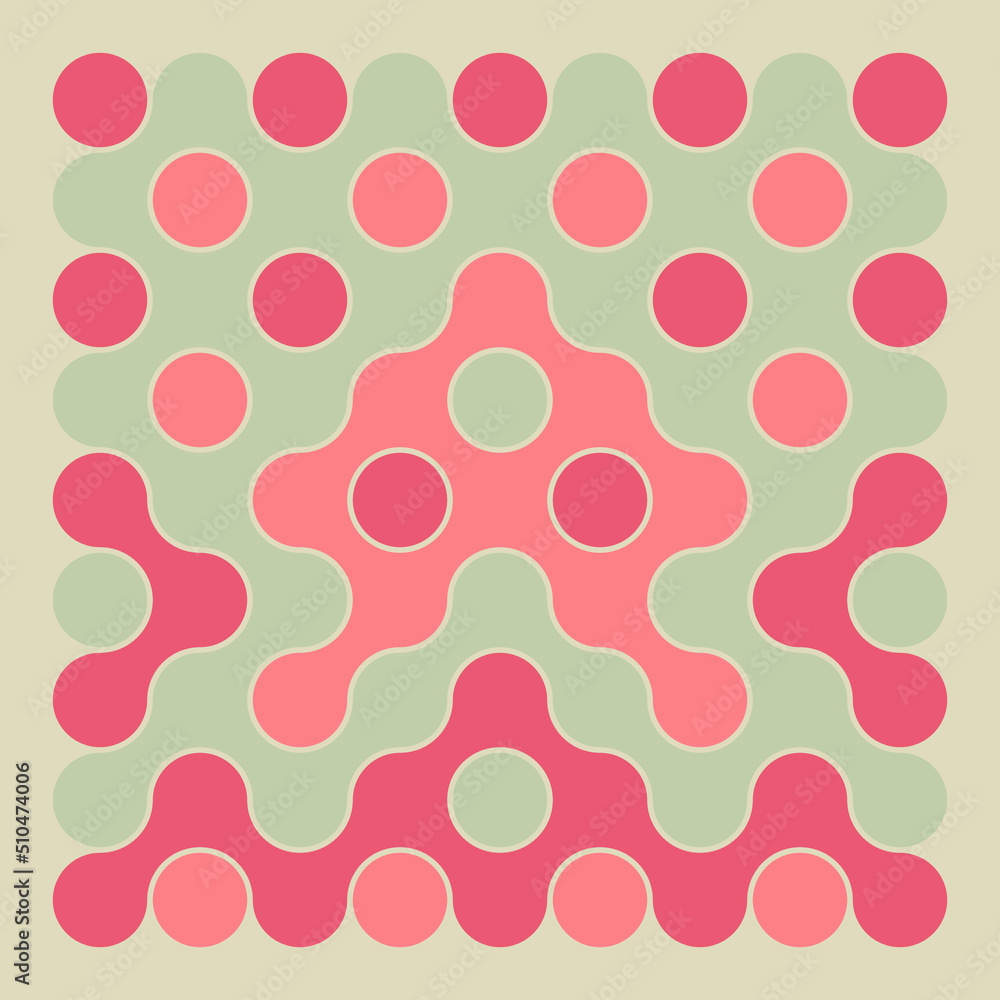 Multicolor truchet tiling connections illustration Multicolor truchet tiling connections illustration