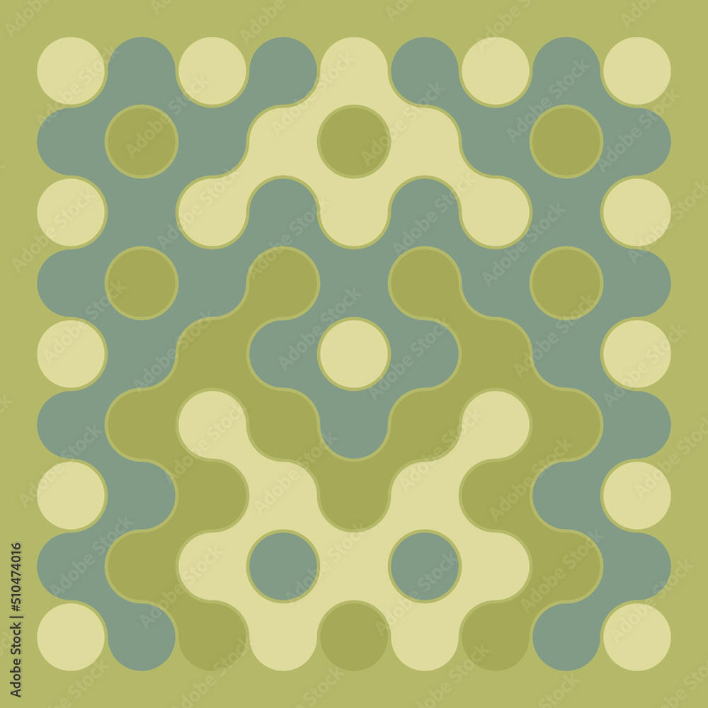 Multicolor truchet tiling connections illustration Multicolor truchet tiling connections illustration