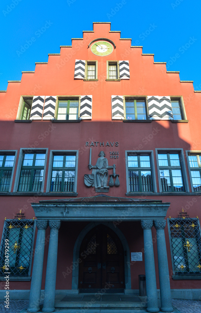 Obraz premium Rathaus Rheineck, Kanton St. Gallen in der Ostschweiz