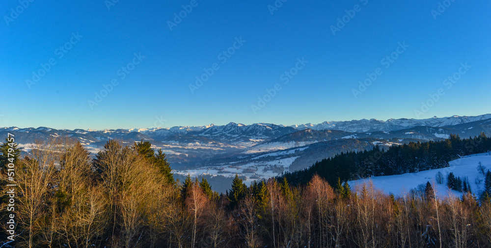 Sonnenuntergang am Pfänder bei Bregenz, Vorarlberg (Österreich)