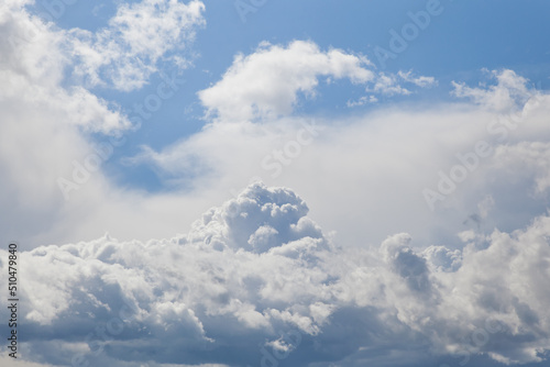 Fototapeta Naklejka Na Ścianę i Meble -  Clouds in the blue sky. Background, blue sky with cumulus clouds.