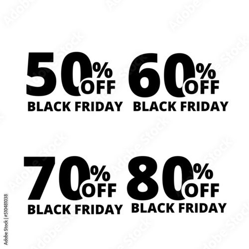 Set Sale , discount 70, 80, 60 and 50% off Black Friday 