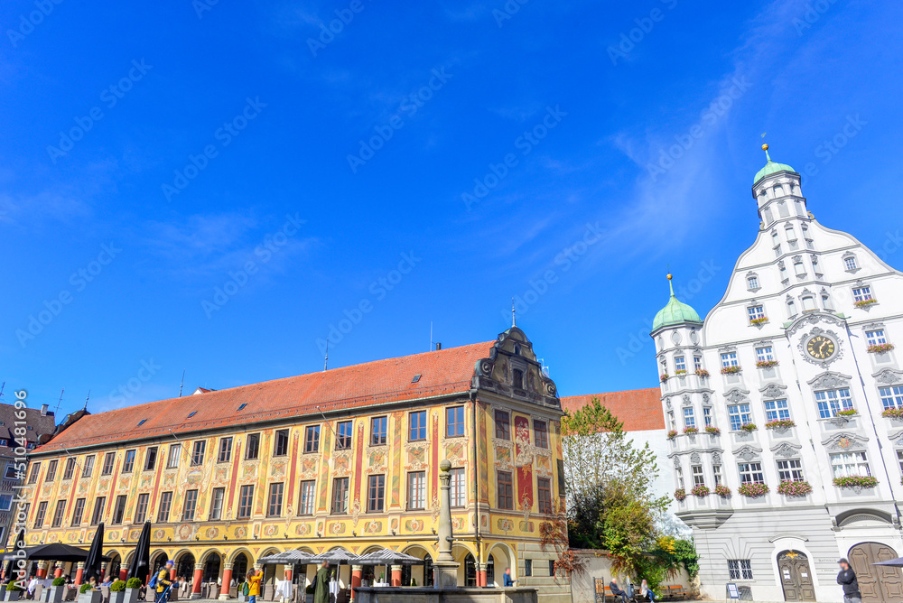 Fototapeta premium Marktplatz mit Rathaus (Memmingen)