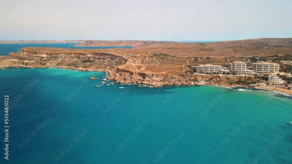 Aerial view of Paradise Bay in Malta Aerial view of Paradise Bay in Malta