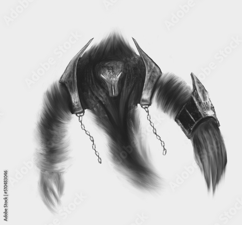 Dark fantasy concept, elemental spirit character, game development 