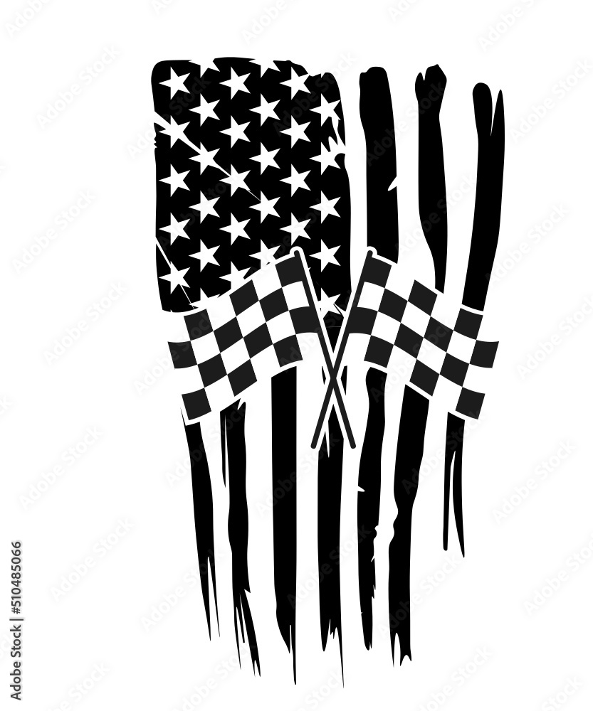 racing american flag svg, racing USA flag svg, racing flag with