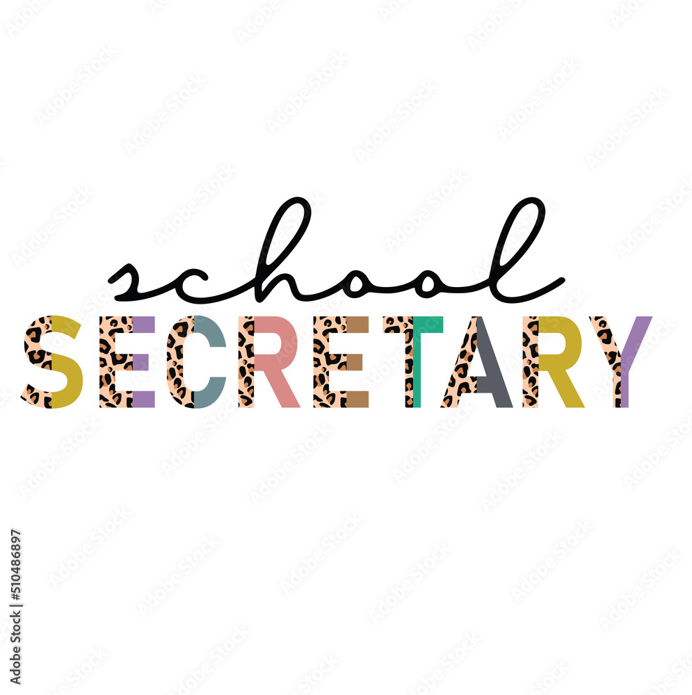School secretary half leopard svg png, School secretary Png, school svg