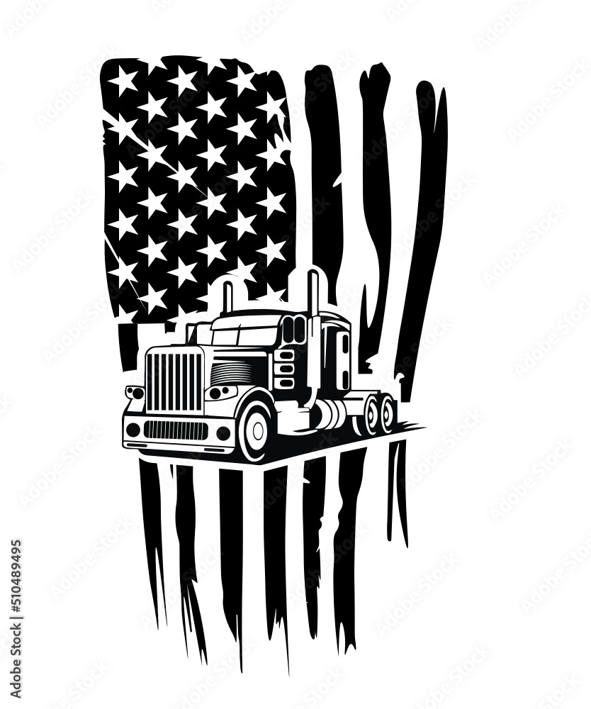 semi truck svg, truck svg, truck driver svg, truck clipart, American ...