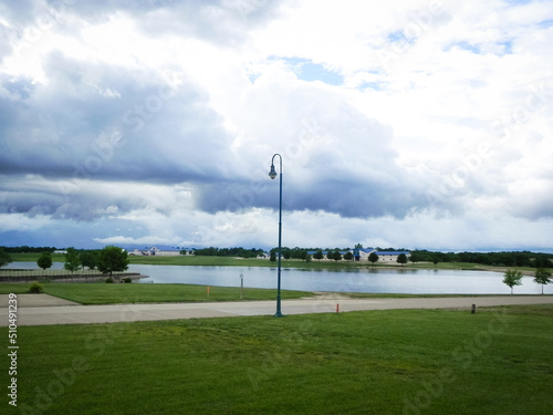 Wallpaper Mural Cloudy skies over a lake Torontodigital.ca