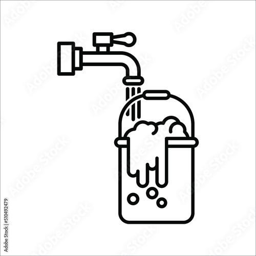 Water tap vector icon Dripping tap with drop icon for web, mobile and infographics. vector illustration on white background