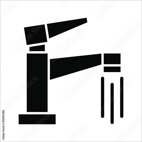 Water tap vector icon Dripping tap with drop icon for web, mobile and infographics. vector illustration on white background