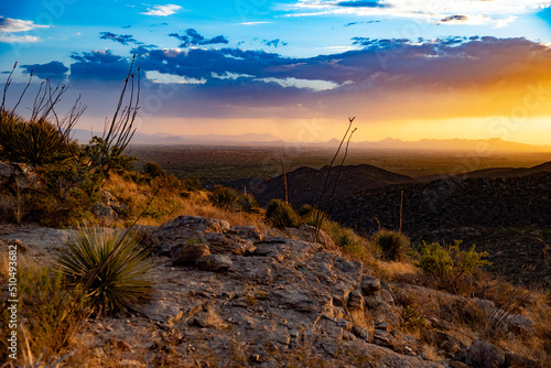 sunset in the mountains