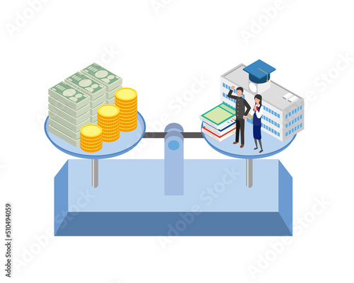 教育費用のイメージイラスト