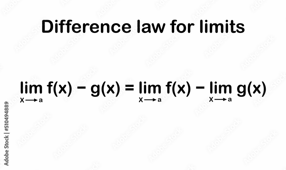 Difference law for limits in mathematics Difference law for limits in mathematics