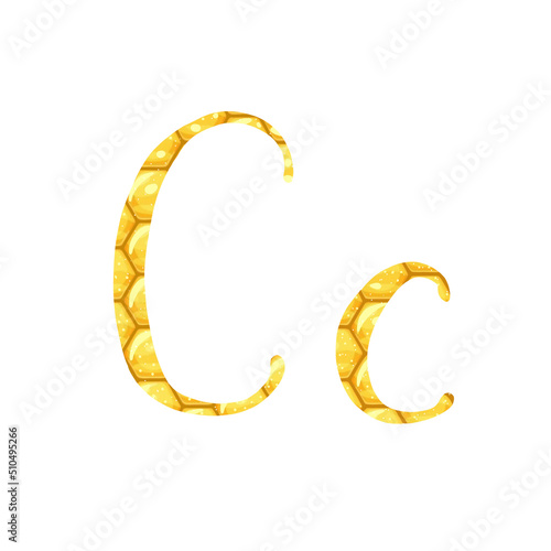 C lettering honey 