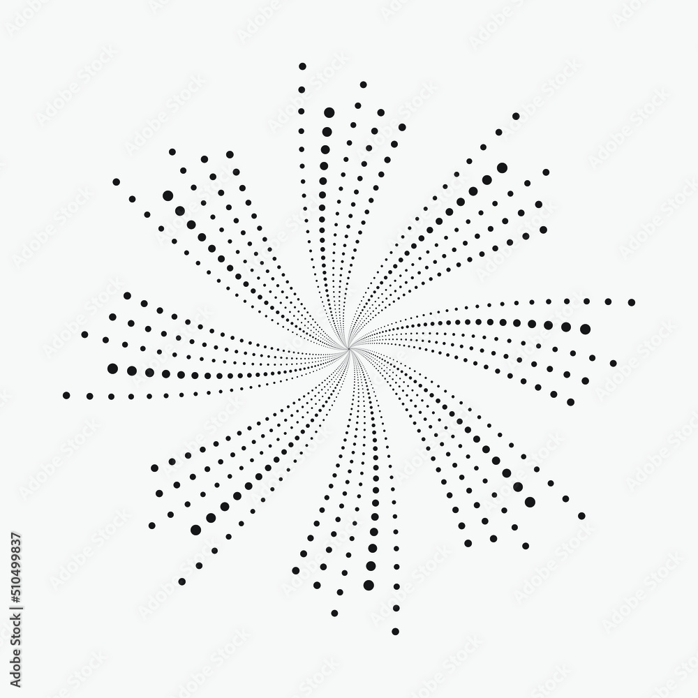 Halftone swirl pattern background. Vector dots texture retro. Abstract concentric dotted backdrop, texture, element as a design object. Halftone swirl pattern background. Vector dots texture retro. Abstract concentric dotted backdrop, texture, element as a design object.