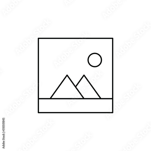 Picture, Gallery, Image Thin Line Icon Vector Illustration Logo Template. Suitable For Many Purposes.