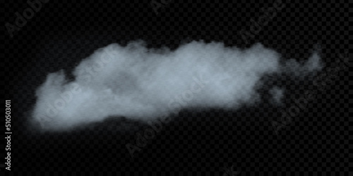 Vector cloud on a transparent background, smoke