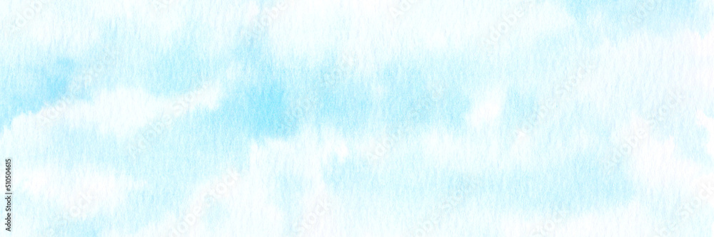 イラスト素材:水彩絵の具のにじみが綺麗な青空の背景 バナー/紙の質感あり
イラスト素材:水彩絵の具のにじみが綺麗な青空の背景 バナー/紙の質感あり