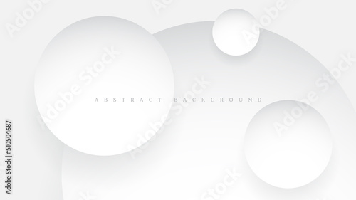 white abstract background with circle shapes. vector illustration