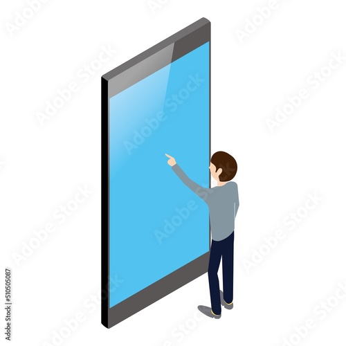スマートフォンを操作する人