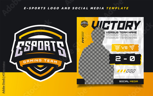 Game Day E-sports Gaming Banner Template for social media with E-sports Logo photo