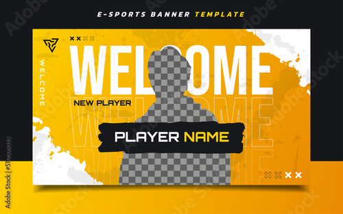 New Player E-sports Gaming Banner Template for Social Media