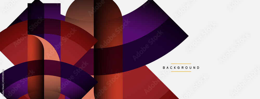 Geometric abstract background. Round shapes, circles, lines composition for wallpaper banner background or landing page Geometric abstract background. Round shapes, circles, lines composition for wallpaper banner background or landing page