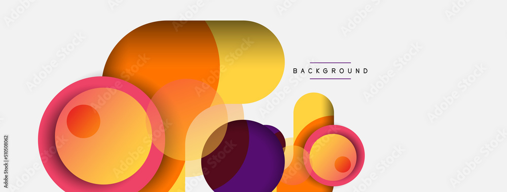 Vector round shapes circles minimal geometric background. Vector illustration for wallpaper banner background or landing page Vector round shapes circles minimal geometric background. Vector illustration for wallpaper banner background or landing page