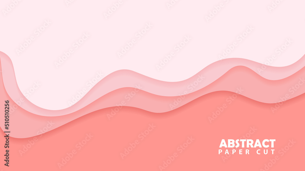 Elegant pink layered papercut background