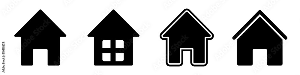 Home Icon Set. House icon set. Vector illustration. Home Icon Set. House icon set. Vector illustration.