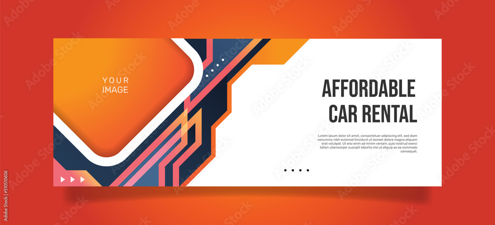 Car rental social media cover template. - Vector. Car rental social media cover template. - Vector.