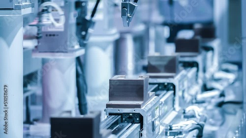 Automated assembly line.Modern technology and automation.