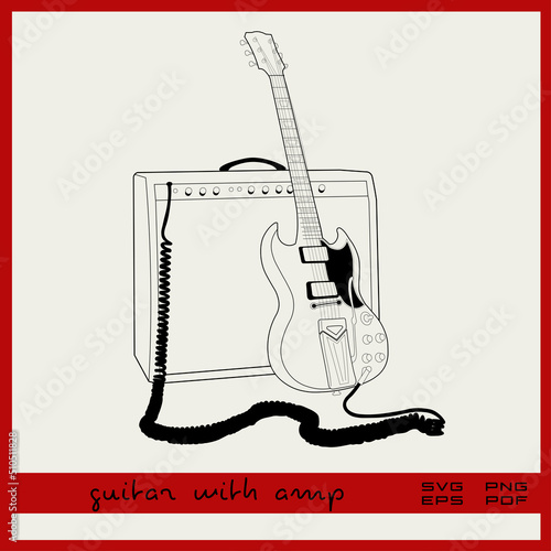 guitar with amp